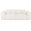 Sia Home Canapé convertible express dunlopillo 140cm tissu bouclette crème