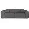 Sia Home Canapé convertible express dunlopillo 140cm bouclette gris graphite
