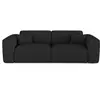 Sia Home Canapé convertible express dunlopillo 140cm tissu bouclette noir