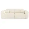 Sia Home Canapé convertible express dunlopillo 140cm velours côtelé crème