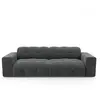 Sia Home Canapé 4 places velours gris graphite 230cm