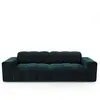 Sia Home Canapé 4 places velours bleu paon 230cm