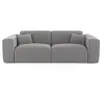 Sia Home Canapé convertible express dunlopillo 160cm tissu tramé gris clair