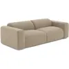 Sia Home Canapé 4 places en tissu bouclette taupe 240cm