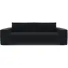 Sia Home Canapé convertible express matelas velours à motifs anthracite 160cm