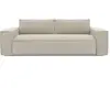 Sia Home Canapé convertible express dunlopillo velours à motifs beige 140cm