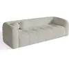 Sia Home Canapé 3 places tissu bouclette crème 226cm