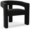 Sia Home - Fauteuil de salle à manger Mila Velours noir - 64x59x75 cm ...