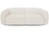 Sia Home Canapé 3 places tissu bouclette crème