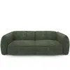 Sia Home Canapé 3 places velours tramé vert olive