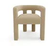 Sia Home Fauteuil de salle à manger velours lisse beige