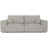 Canapé convertible avec coffre 4 places en tissu bouclette gris clair