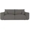 Canapé convertible express 3 places en tissu bouclette gris graphite