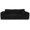 Canapé convertible avec coffre 4 places en velours côtelé xxl noir