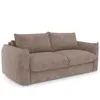 Premium Interiors Canapé convertible express 3 places en velours gaufré taupe