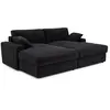 Canapé modulable 4 places en velours noir
