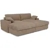 Premium Interiors Canapé modulable 4 places en velours côtelé xxl taupe