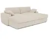 Premium Interiors Canapé modulable 4 places en velours côtelé xxl crème