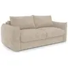 Premium Interiors Canapé convertible express 3 places en velours gaufré beige