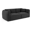 Canapé 3 places 3 places en tissu tramé toucher doux  anthracite foncé