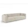 Canapé 4 places 4 places en tissu tramé toucher doux  beige