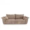 Canapé 3 places velours côtelé xxl taupe 230cm SASHA