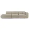 Canapé droit 5 places velours à motifs beige 310cm MYRA