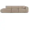Canapé droit 5 places bouclette taupe 310cm MYRA
