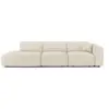 Canapé droit 5 places velours côtelé crème 310cm MYRA