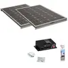 ANTARION Pack 2x Panneaux Solaires 140W + Kit de pose Solaire avec Rég...
