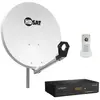Pack HDSAT Parabole satellite acier 60cm avec Support LNB + LNB Single...