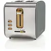 Nedis - Grille-pain 2 Fentes Larges 900W Gris Soft-Touch Fonction déco...