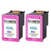 COMETE- 62XL - 2 Cartouches d'encre compatibles avec HP 62XL - Couleur...
