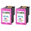 COMETE - 301XL - 2 Cartouches d'encre Compatibles HP - Couleur - Marqu...