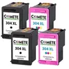 COMETE - 304XL - 4 Cartouches compatibles pour HP 304 XL - Noir/Couleu...