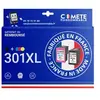 COMETE - 301 XL - Pack 2 Cartouches Made in France compatibles HP 301 ...