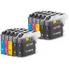 COMETE - LC123 - 10 Cartouches d’Encre Compatible Brother LC123 LC123XL - Noir et Couleur