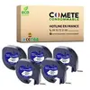 COMETE CONSOMMABLE 91201 Pack 5 Rubans etiquetteuse compatibles avec D...