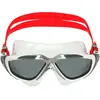 Lunettes de natation Aqua Sphere Vista rouge noir avec verres transparents gris foncé