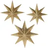 Mathilde M Set de 3 Étoiles en métal finition laiton