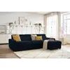 Canapé d'angle réversible convertible coffre MONACO tissu lisse Bleu foncé  Réversible BOBOCHIC TU