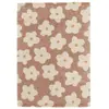 Bobochic - Tapis Tapis poils courts suzy motif fleur 160x230 Rose