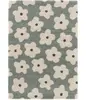 Bobochic - Tapis Tapis poils courts suzy motif fleur 160x230 Bleu