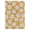 Bobochic tapis poils courts suzy motif fleur jaune 160x230 SUZY