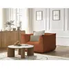 Accueil Séjour Fauteuil & pouf Bobochic Fauteuil giorgia tissu bouclette Orange