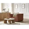 Fauteuil & pouf Bobochic Fauteuil giorgia velours côtelé Orange