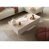 Tables Basses Bobochic Table basse avec 2 tiroirs 120 cm atlas Beige