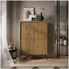 Bobochic - Buffet Buffet haut 4 portes 100 cm lenara avec tasseaux et ...