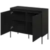Bobochic buffet 2 portes 100 cm lenara avec tasseaux et led noir LENARA