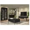 Meuble TV 4 portes 167 cm LENARA avec tasseaux et LED noir   BOBOCHIC